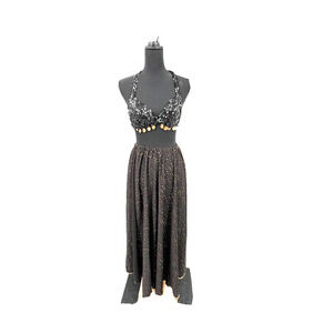 Belly‎ Dancer Black Gold Sequin Halloween Costume Women’s Small/Medium